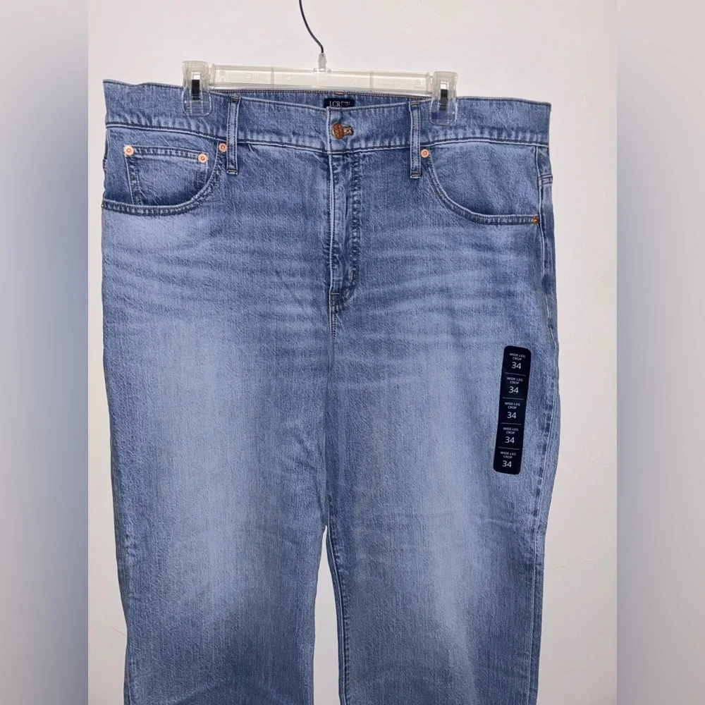 NWT J.Crew Wide-leg cropped jean in all-day stretch Size 34 Denim Casual Summer